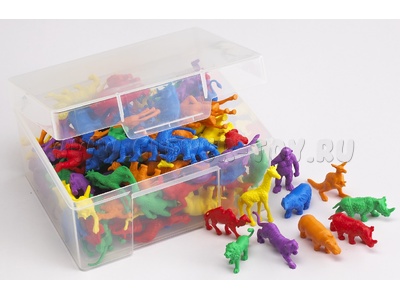 Счетный материал "Дикие животные" (10 видов, 6 цветов, 120 шт.)