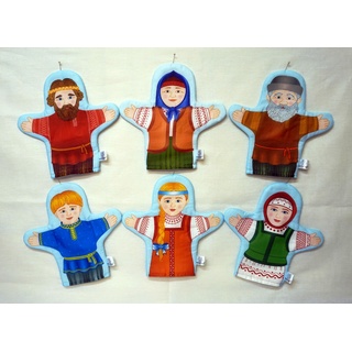 Набор рукавичек "Семья русская" 6 штук