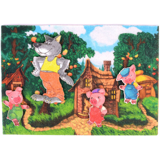 Три поросенка с игровым полем (фетр)