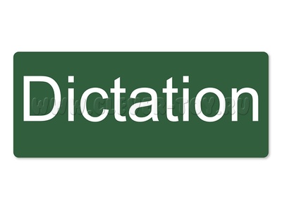 Магнитная карточка "Dictation" (фон зелёный)
