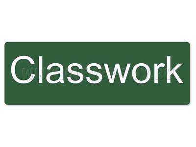 Магнитная карточка "Classwork" (фон зелёный)