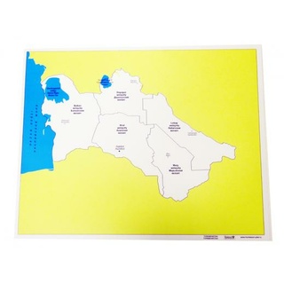 Контурная карта Туркменистана