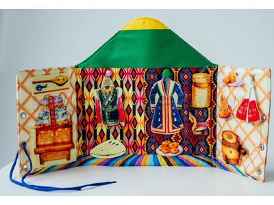Папка мягкая "Юрта башкирская", текстиль