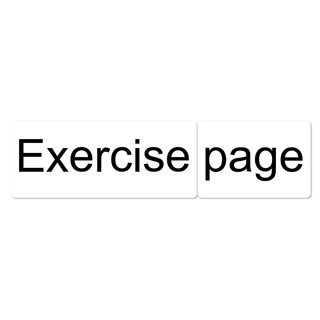 Магнитные карточки "Exercise page" (фон белый)