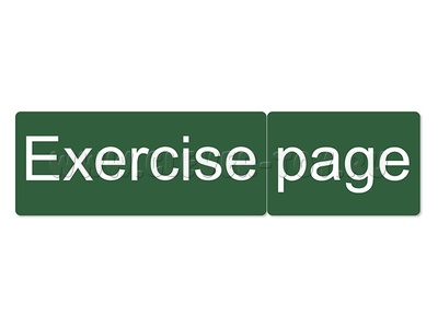 Магнитные карточки "Exercise page" (фон зелёный)